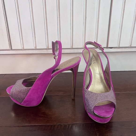Guess Glitter Platform Stilettos - Picture 3 of 4